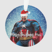 President Joe Biden en Santa Hat Ornament (voorkant)