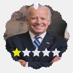President Joe Biden Goedkeuringsbeoordeling Ornament Kaart
