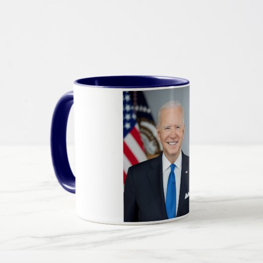 Président Joe Biden Maison Blanche Portrait Mug (Devant gauche)