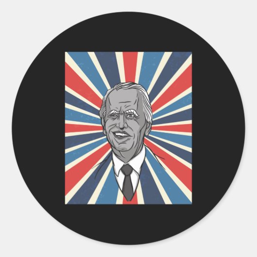 President Joe Biden Ronde Sticker (Voorkant)