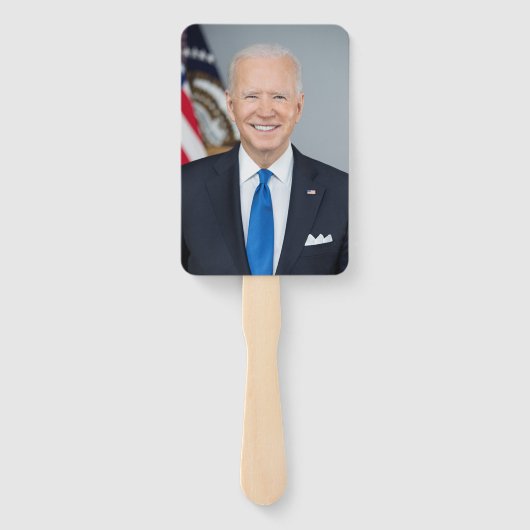 President Joe Biden White House Portret Hand Fa Handwaaier (Achterkant)