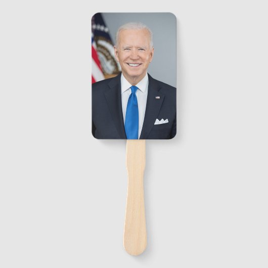 President Joe Biden White House Portret Hand Fa Handwaaier (Voorkant)