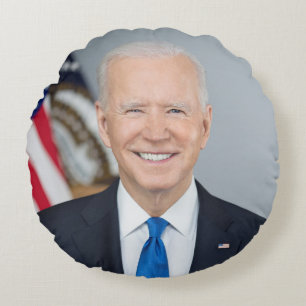 President Joe Biden White House Portret Rond Kussen