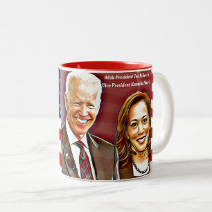 President JoeBident - Vice President Kamala Harris Tweekleurige Koffiemok