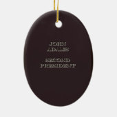 President John Adams Ornament (Achterkant)