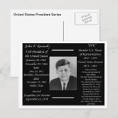 President John F Kennedy Briefkaart (Voorkant / Achterkant)