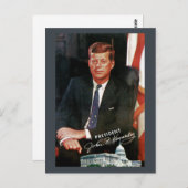 President John F. Kennedy Briefkaart (Voorkant / Achterkant)