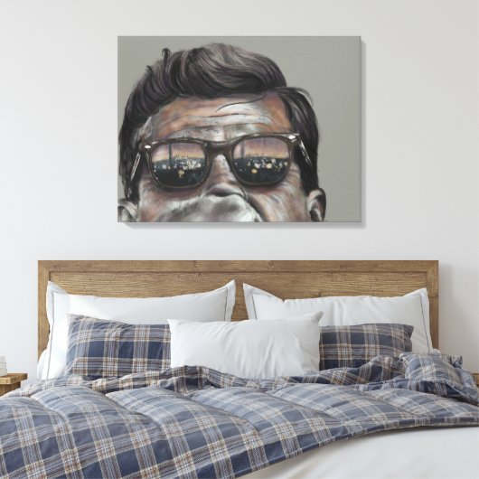 President John F. Kennedy - Canvas Afdruk (Insitu (Slaapkamer))