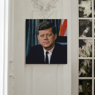 President John F. Kennedy Canvas Afdruk