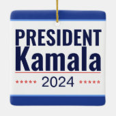 President Kamala 2024 Keramisch Ornament (Achterkant)