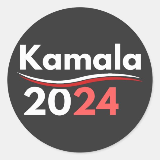 president kamala harris , president harris ronde sticker (Voorkant)