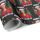 President Kamala Harris | Trendy Kerstmis Cadeaupapier (Rol Hoek)