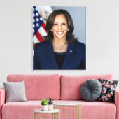 President kandidaat Kamala Harris US 2024 Canvas Afdruk (Insitu (Woonkamer))