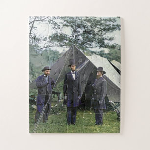 President Lincoln Antietam Maryland Kleur Redux Legpuzzel