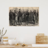 President Lincoln en algemene subsidie Poster (Keuken)