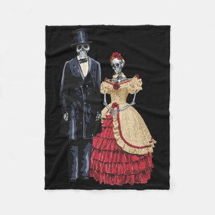 President Lincoln Skeleton, Halloween Skeleton Fleece Deken