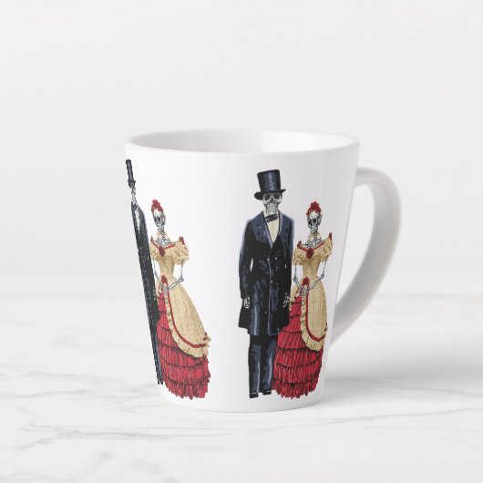 President Lincoln Skeleton, Halloween Skeleton Latte Mok (Rechterhoek)