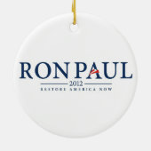 president logo politiek  paul 2012 vs keramisch ornament (Achterkant)