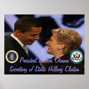 President minister van Buitenlandse Zaken van Obam Poster