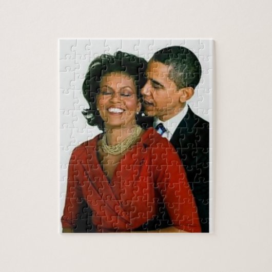 PRESIDENT OBAMA EN EERSTE LADY-PUZZLE JIGSAW PUZZL LEGPUZZEL (Verticaal)