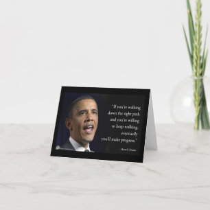 President Obama En "Maak Voortgang" Citaat Kaart