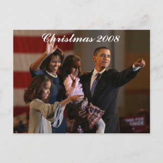 President Obama First Family Keepslag Feestdagenkaart