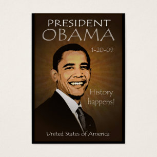 President Obama - Grunge Pocket Calendar Visitekaartje