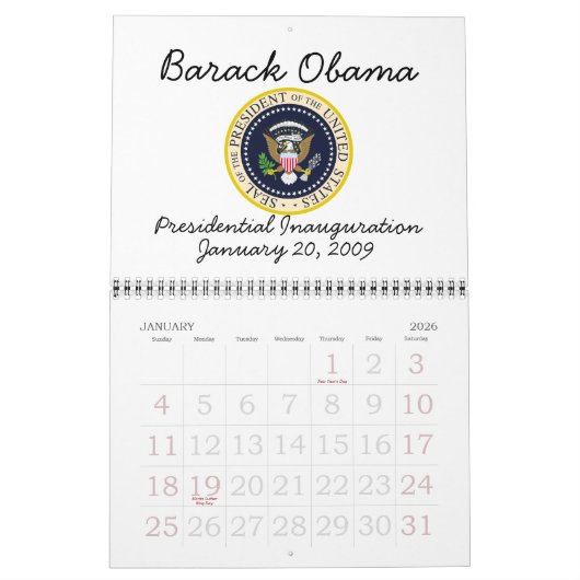 PRESIDENT OBAMA-herdenkingsdag Kalender (Jan 2026)