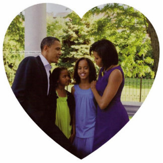 President Obama herdenkingskunst met standaard Staand Fotobeeldje