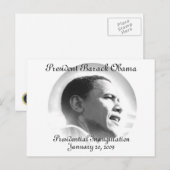 President Obama Inauguration Herdenking Briefkaart (Voorkant / Achterkant)