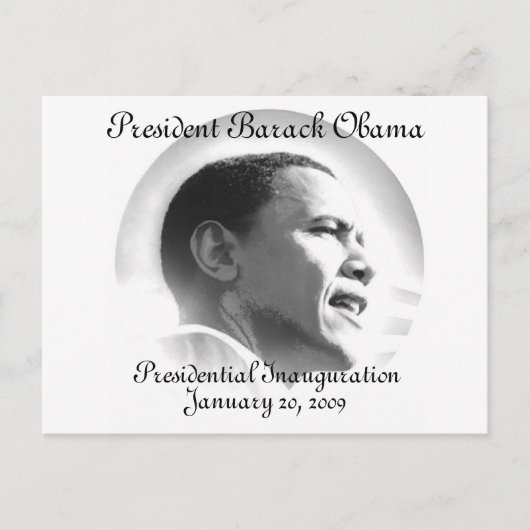 President Obama Inauguration Herdenking Briefkaart (Voorkant)
