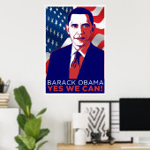 President Obama: "Ja, dat kunnen we!" Poster (Thuiskantoor)