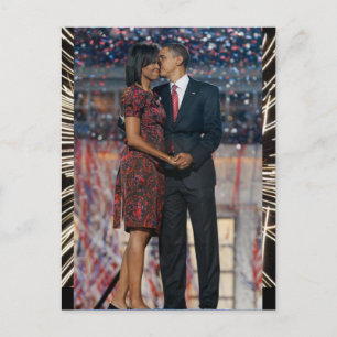 President Obama & Michelle Keepomwille Briefkaart
