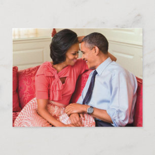 President Obama Michelle Obama in Love Sweet Love Briefkaart