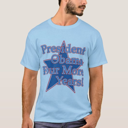 President Obama nog vier jaar T-shirt (Voorkant)