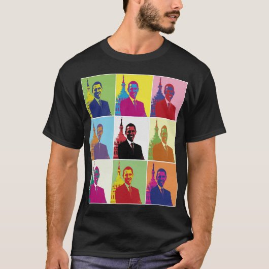 President Obama Pop Art T-shirt (Voorkant)