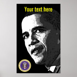 president Obama - Poster - sjabloon