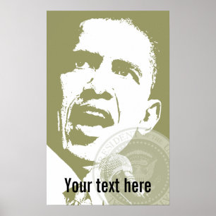 President Obama - Poster - sjabloon
