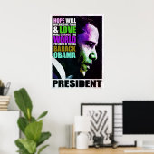 Président Obama Poster vintage (Bureau à domicile)