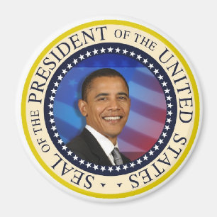 President Obama Presidentiële opening Grote 3" Magneet