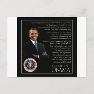President Obama-prijsopgave Briefkaart
