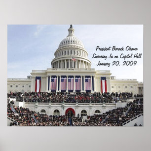 President Obama SWEARING-IN op Capitol Hill Poster