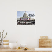 President Obama SWEARING-IN op Capitol Hill Poster (Keuken)