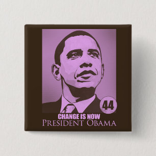 President Obama, Verandering is nu Roze Button