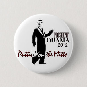 President Obama wordt gek Ronde Button 5,7 Cm