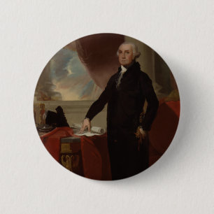  President portret van George Washington Ronde Button 5,7 Cm