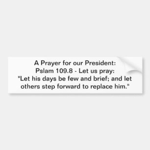 President Prayer Bumpersticker