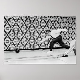 President Richard Nixon Bowling - 1971 Poster