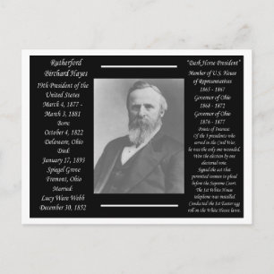 President Rutherford B Hayes Briefkaart