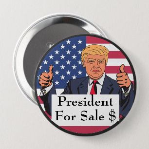 President te koop Button